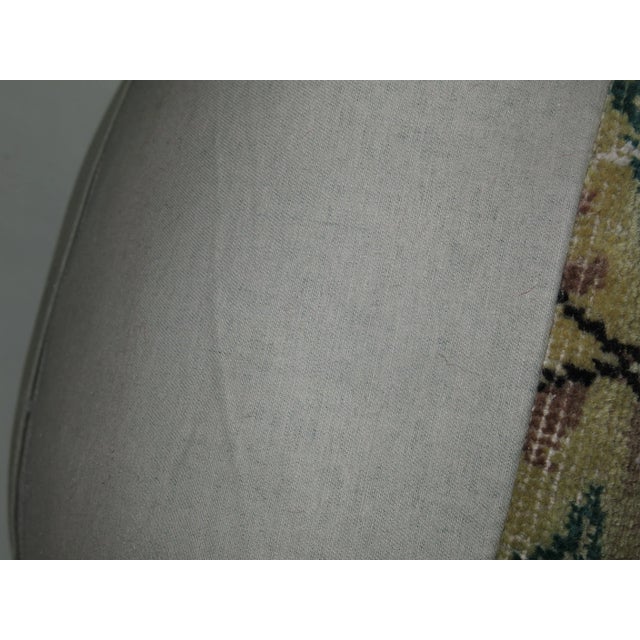 Pillow made from an assortment of turkish Rugs made in a cool patchwork format. Zipper closure and polyfill insert provided