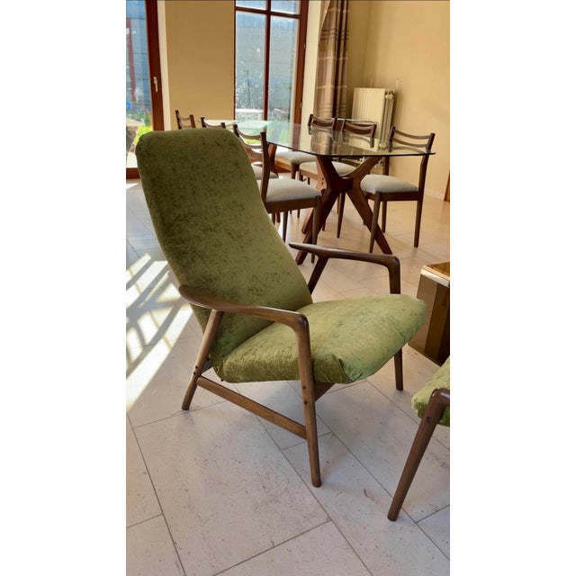 Set of Scandinavian Lounge Chair and Ottoman by Alf Svensson, 1960s For Sale - Image 11 of 12
