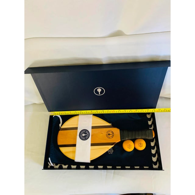 Tan Veuve Clicquot Beach Bat Set by Frescobol Carioca For Sale - Image 8 of 12