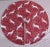 Early 21st Century Large Custom-Tailored 53" Red & White Leaping Deer Christmas Holiday Tree Skirt For Sale - Image 5 of 5