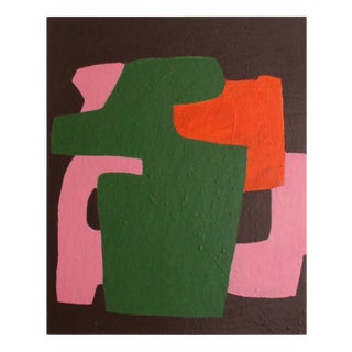 Bodasca, Colorful Abstract Brick 2, 2025, Acrylic on Canvas For Sale