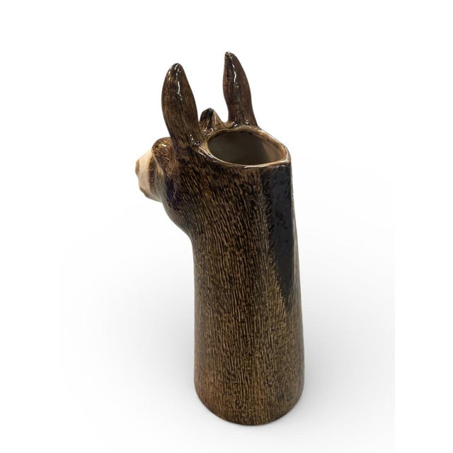 Glazed Ceramic Donkey Head Vase For Sale In West Palm - Image 6 of 9
