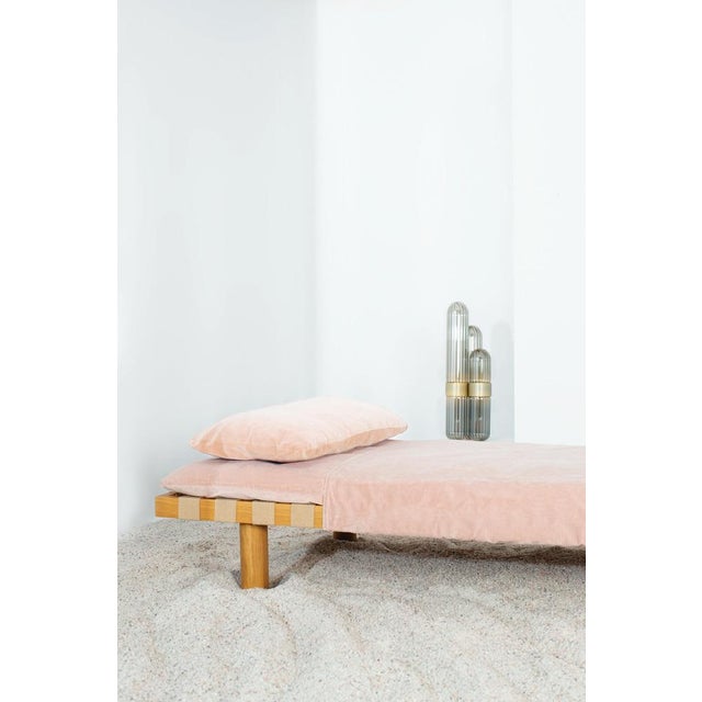 Pallet Dirty Pink Velvet Nature Day Bed by Pulpo For Sale - Image 15 of 18