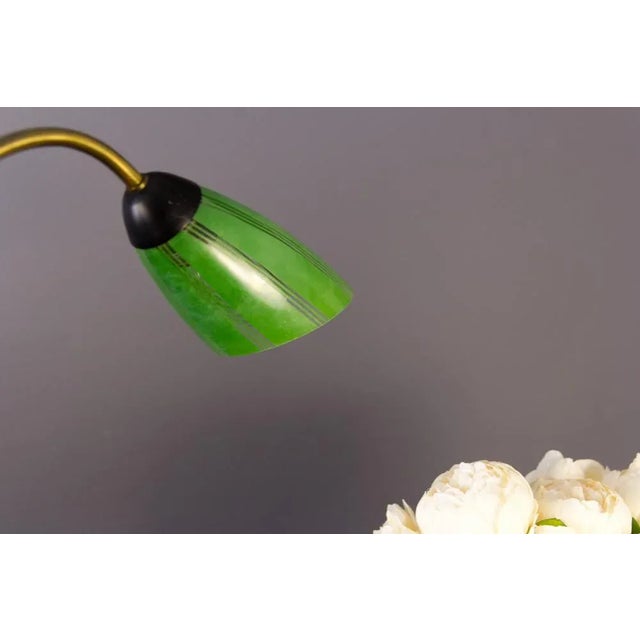 Mid-Century Tri-Color Bakelite & Brass Chandelier, 1950s For Sale - Image 12 of 18