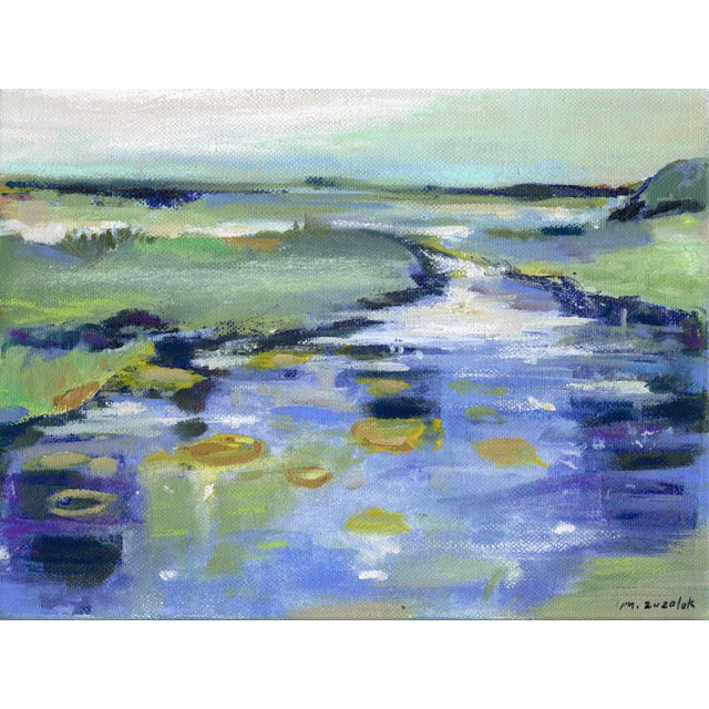 Abstract Modern Abstract Santa Barbara Abstract Framed 'Hope Ranch Beach Study' For Sale - Image 3 of 4