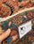 Antique Heriz Village Carpet Rare Camel Border with Coral Ground in Naive Harshang Design with Sickle Leaf Motif Rug 9.4 x 11.4 For Sale - Image 14 of 16