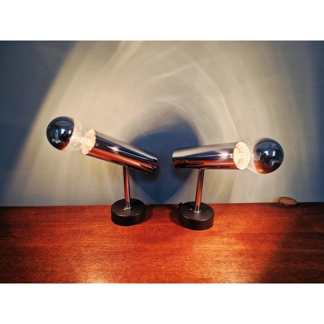 Black Tubular Chromed Metal Articulated Wall Lights by Staff Leuchten, Germany, 1970, Set of 2 For Sale - Image 8 of 18