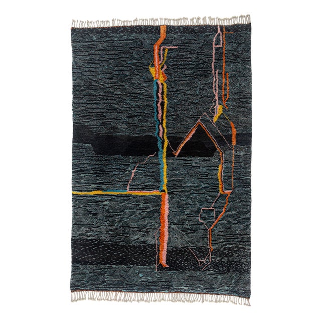 Hand-Knotted Wool Premium Rug by Azele Studio For Sale