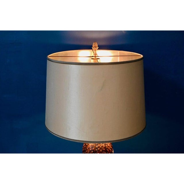 Bronze & Brass Coconut Lamp from Maison Charles, Paris, 1970s For Sale - Image 12 of 18