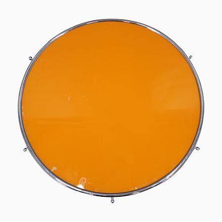 Orange Art Deco Swivel Serving Tray in Chrome, Glass, and Wood, Czechoslovakia, 1930s For Sale - Image 8 of 8