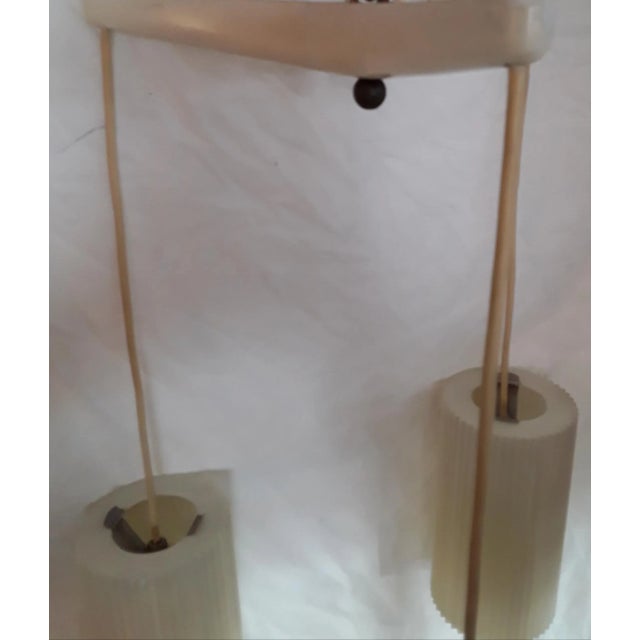 Plastic Triangular Cascading Lamp with Ribbed Shields, 1960s For Sale - Image 7 of 8