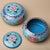 This is a charming pair of vintage cloisonné enamel round boxes, traditionally used as game piece containers for Go or...