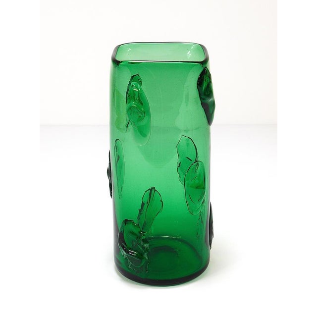 Large Empoli Green Glass Vase, Italy, 1960s For Sale - Image 3 of 18