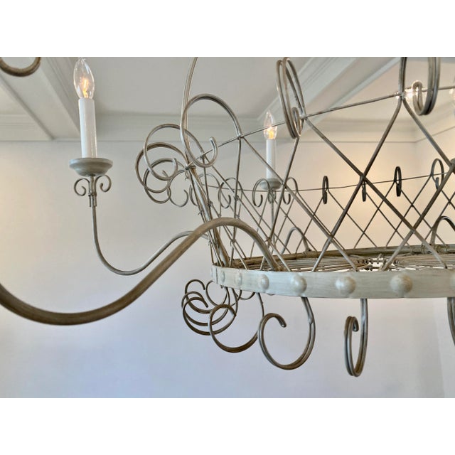 Early 21st Century French Style Wire Basket Chandelier Chairish