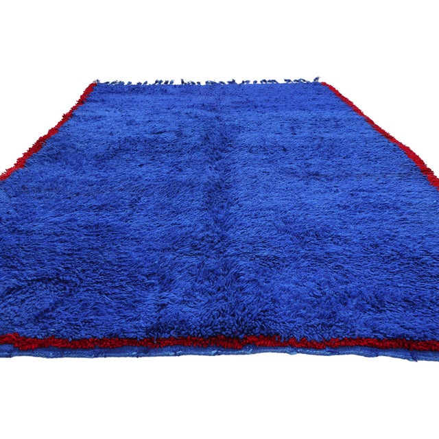 Contemporary Vintage Beni Mrirt Moroccan Rug, 05'07 X 09'01 For Sale - Image 3 of 10