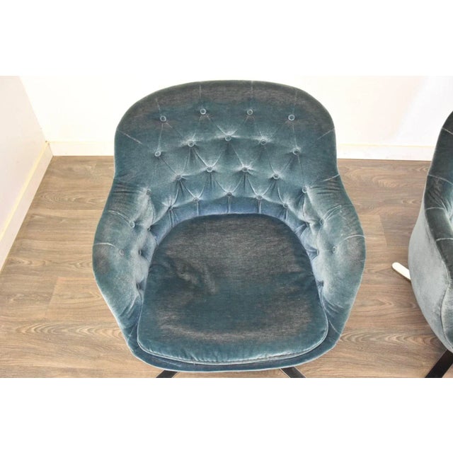 Nico Zographos Swivel Lounge Chairs - a Pair For Sale In Boston - Image 6 of 12
