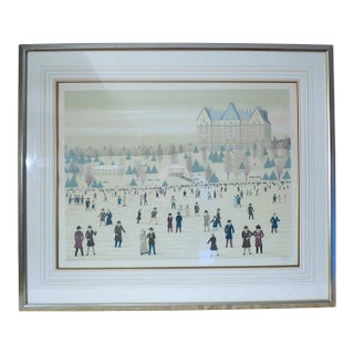 1980s "Skating in Central Park" Artist Proof Lithograph by Fanch Ledan, Framed For Sale