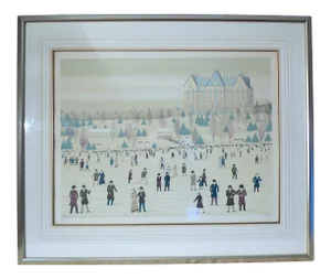 1980s "Skating in Central Park" Artist Proof Lithograph by Fanch Ledan, Framed