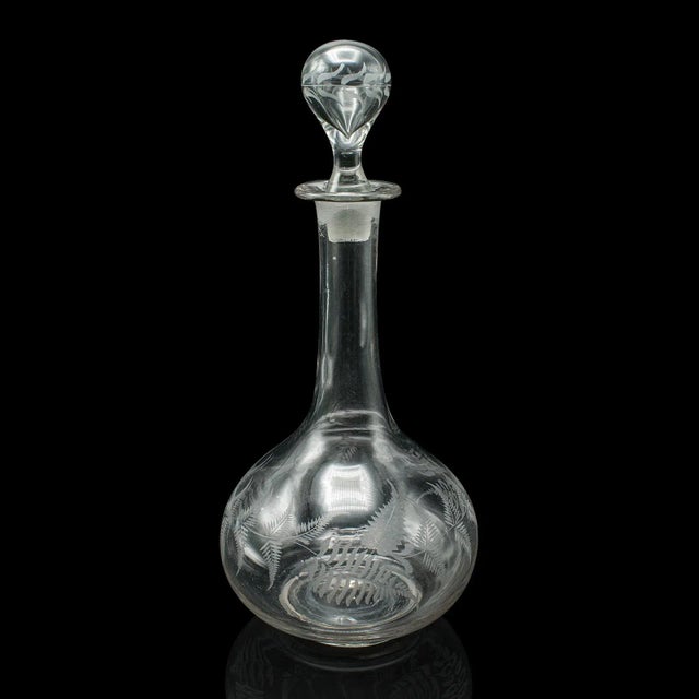 English Vintage Wine Decanter, English, Glass, Aerator, Liqueur Vessel, Mid 20th Century For Sale - Image 3 of 10