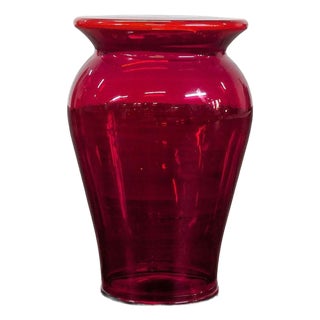 Red Plastic Stool Attributed to Kartell For Sale