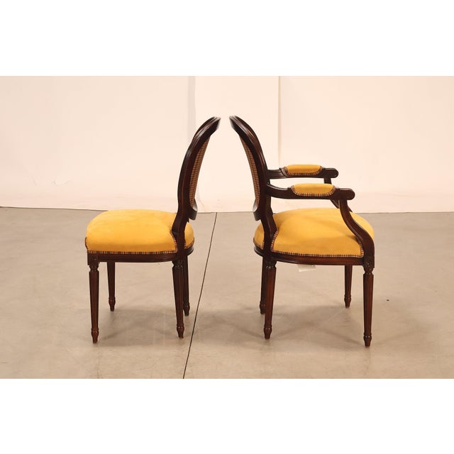 Century Furniture Century Furniture French Louis XVI Style Set of Ten Oval Back Dining Chairs For Sale - Image 4 of 18