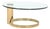 Modern Circular Glass Top Gilt Metal Coffee Table For Sale