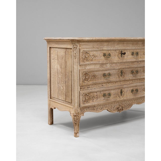 Mid 20th Century France Traditional Antique White Wood Chests of Drawers For Sale - Image 4 of 11