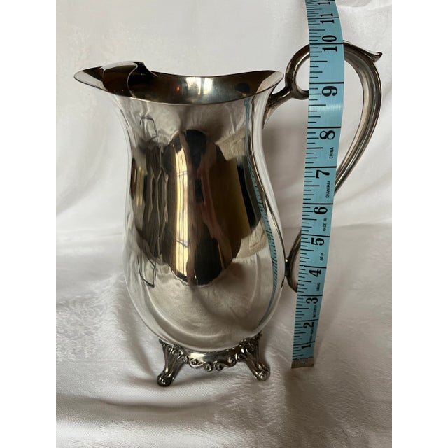 Silverplated Rogers Footed Water Pitcher For Sale - Image 9 of 12