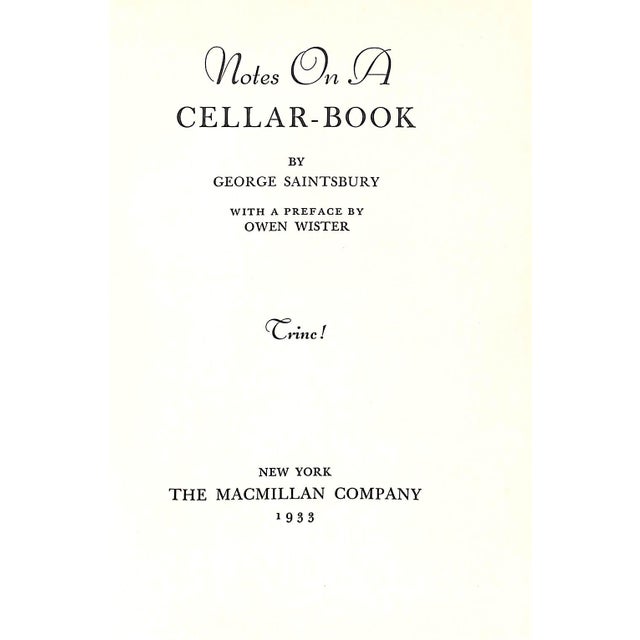 SAINTSBURY, George [173] pp. The Macmillan Company 1933 8" x 5 3/4"