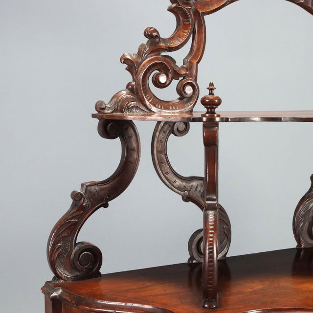 Italian Walnut Shelf from Luigi Filippo, 1800s For Sale - Image 4 of 11