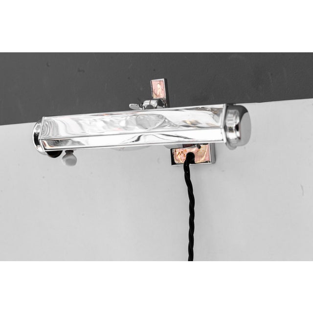 Metal Art Deco Adjustable Chromed Wall Lamps, 1920s, Set of 3 For Sale - Image 7 of 18