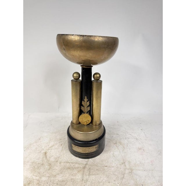 Vintage Italian Brass Sports Trophy, 1920s For Sale - Image 9 of 9