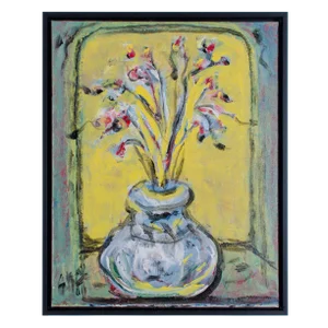 Abstract Oil Painting on Canvas, "Irises 2" by Suzanne McCullough Plowden
