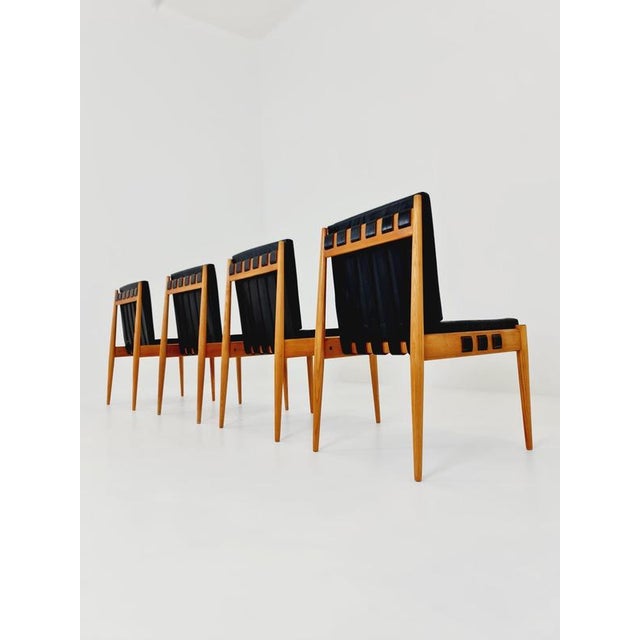 Egon Eiermann Vintage Danish Ash SE 21 Dining Chairs by Egon Eiermann, 1960s, Set of 4 For Sale - Image 4 of 18