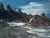 Blue Bennett Bradbury "Moonrise Depoe Bay" Large Coastal Seascape Oil Painting For Sale - Image 8 of 16