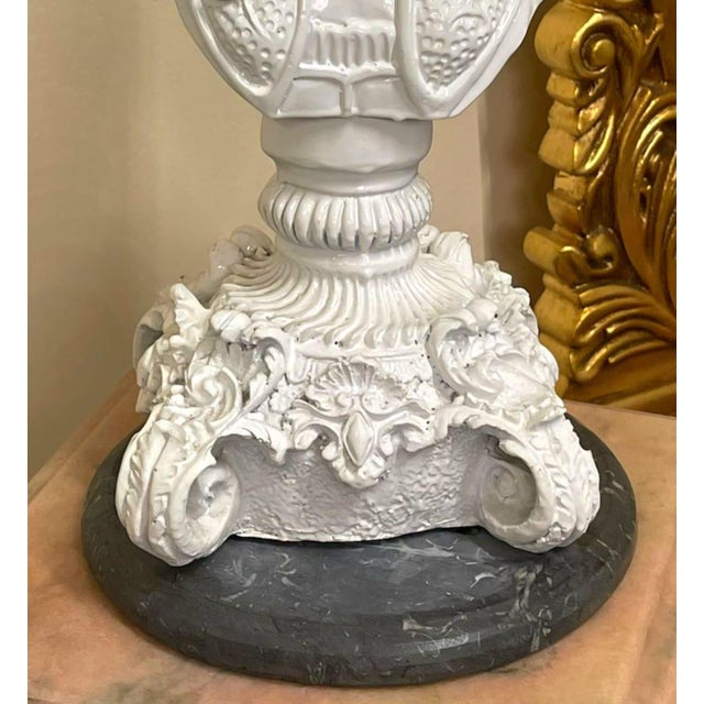French Rococo Lady Bust Sculpture – Elegant Decorative Accent For Sale - Image 4 of 4