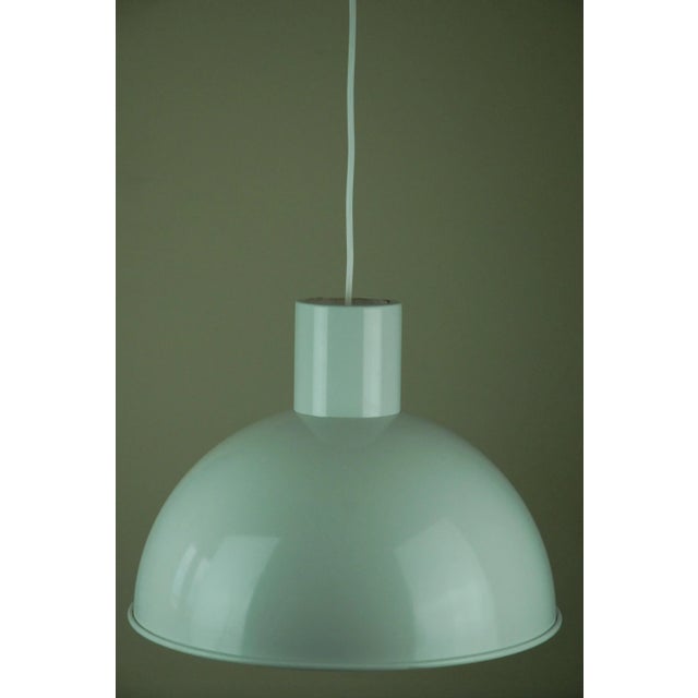 Huge industrial pendant lamp suitable for warehouse or large kitchen etc. colour is light grey. This piece has an...