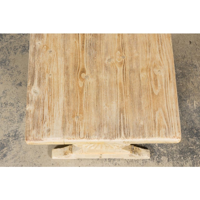 Late 19th Century French Provincial Bleached Pine Monastery Dining Table For Sale - Image 14 of 18