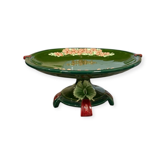 Ceramic Art Nouveau Majolica Pedestal, 1890s For Sale - Image 7 of 15
