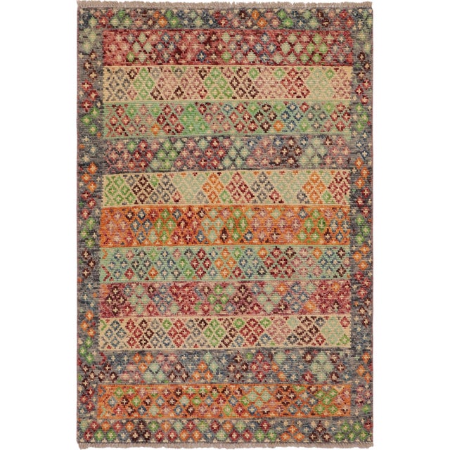Modern Balochi Kylan Hand Knotted Wool Rug - 3'2'' X 5'1'' For Sale - Image 10 of 10