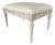 Antique Gustavian Carved Painted and Upholstered Stool For Sale