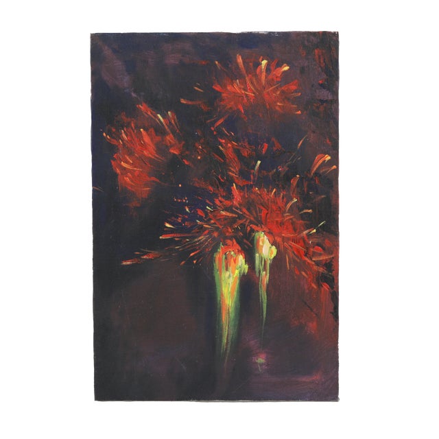 Fireworks Oil on Canvas For Sale