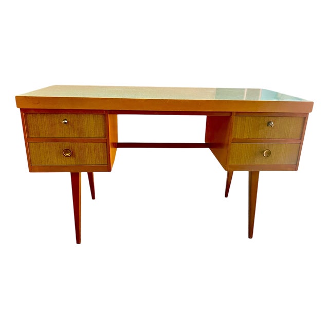 Vintage Desk with Blue Formica Table Top from Ekawerk, 1950s For Sale