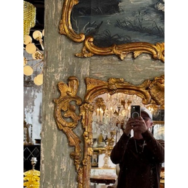 Traditional 18th Century French Trumeau Mirror For Sale - Image 3 of 9