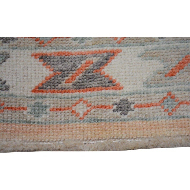 1970s 1970s Turkish Oushak Knotted Wool Rug, 3'2''x10'8'' For Sale - Image 5 of 5