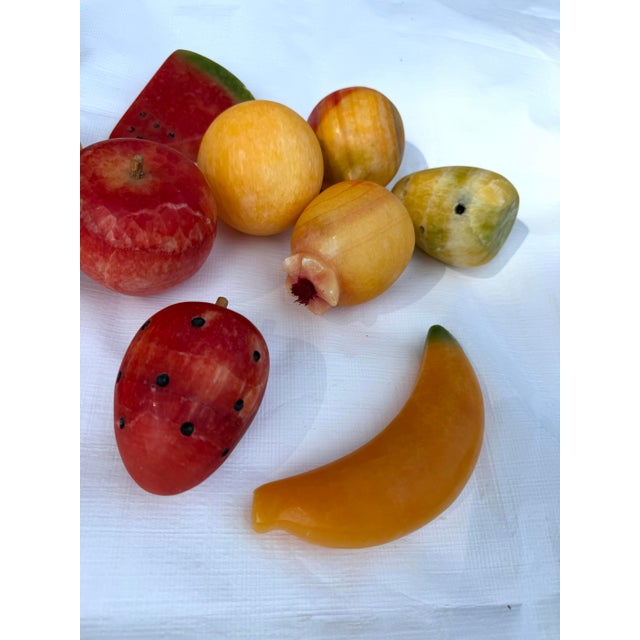 Mid-Century Modern Mid-Century Alabaster Fruit - Set of 12 For Sale - Image 3 of 10