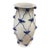 Vintage Italian Hand-Crafted Ceramic Lattice & Cobalt Blue Rose Urn Vase For Sale