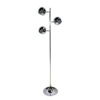 Vintage Floor Lamp in Chromed Metal, 1970 For Sale