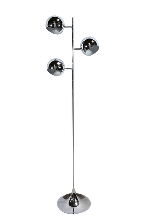 Vintage Floor Lamp in Chromed Metal, 1970