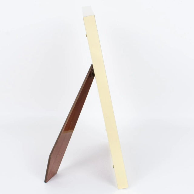 Mid-Century Modern Montagnani Italy Metal and Walnut Wood Picture Frame, 1970s For Sale - Image 3 of 6